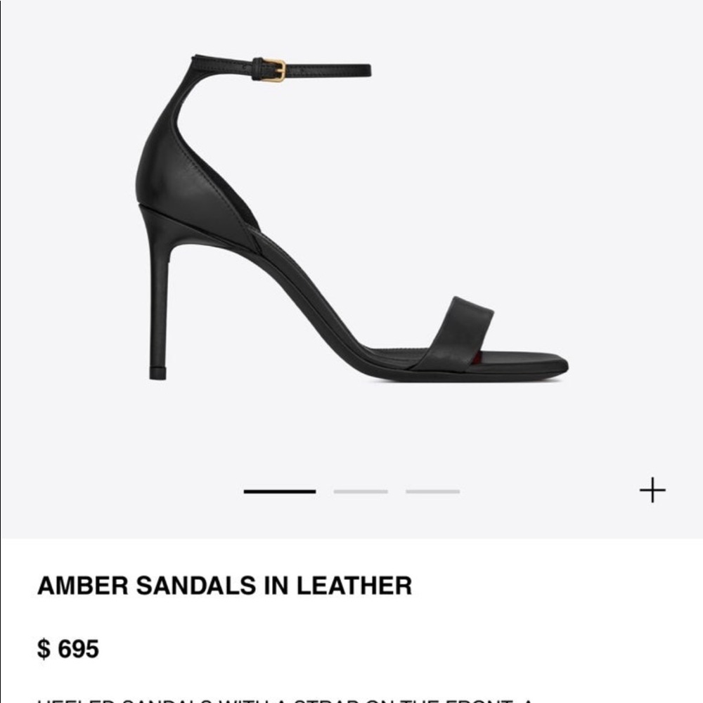 YSL Saint Laurent amber heel sandals